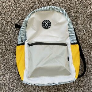 Vessel Canvas Backpack Laptop Bag White Filled With Purpose NWoT